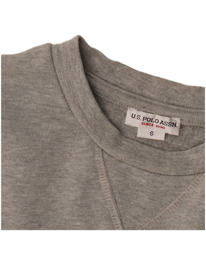 Polo Assn. Felpa da uomo maglione piccolo grigio