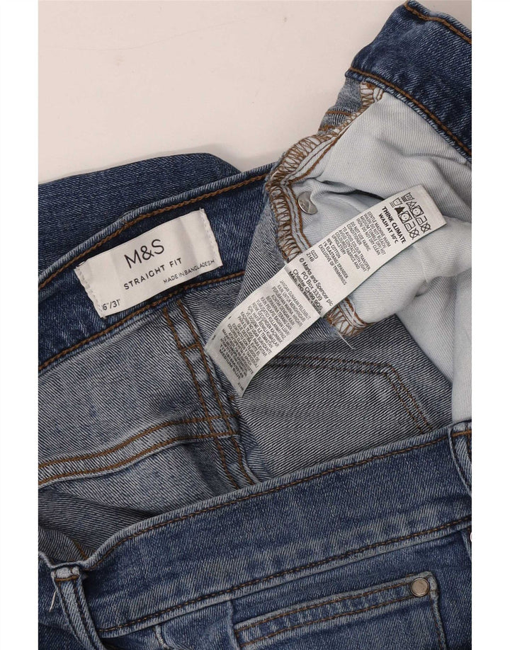 Jeans dritti da uomo Marks & Spencer W36 L31 cotone blu