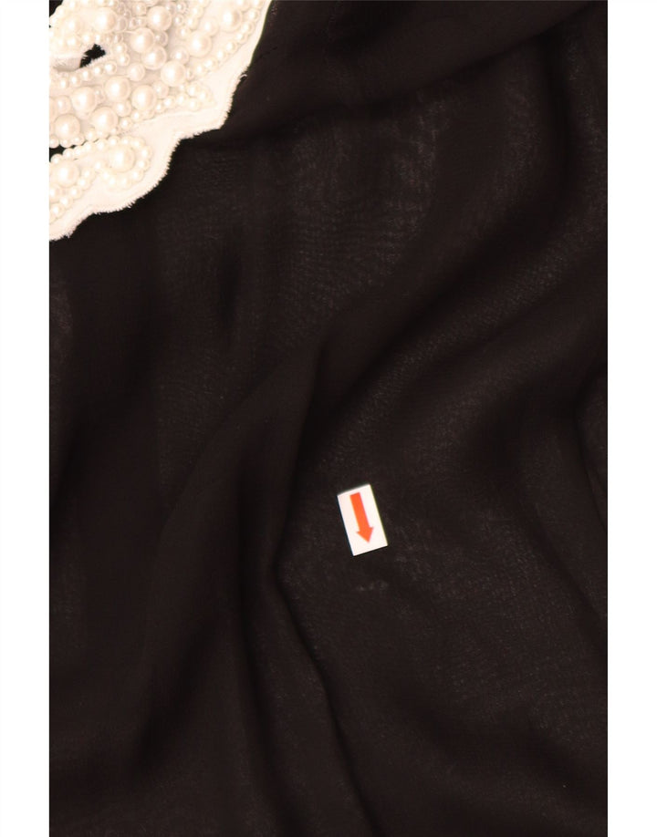 CRISTINA GAVIOLI Abito da donna a trapezio trasparente UK 10 piccolo nero