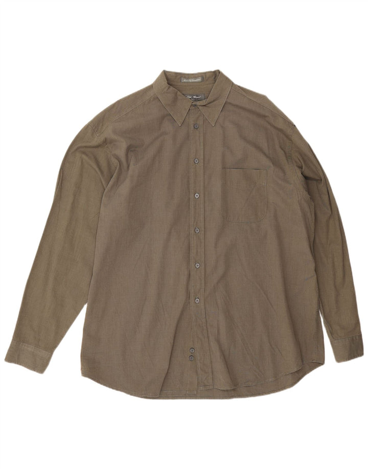 Camicia da uomo Eddie Bauer XL in cotone kaki