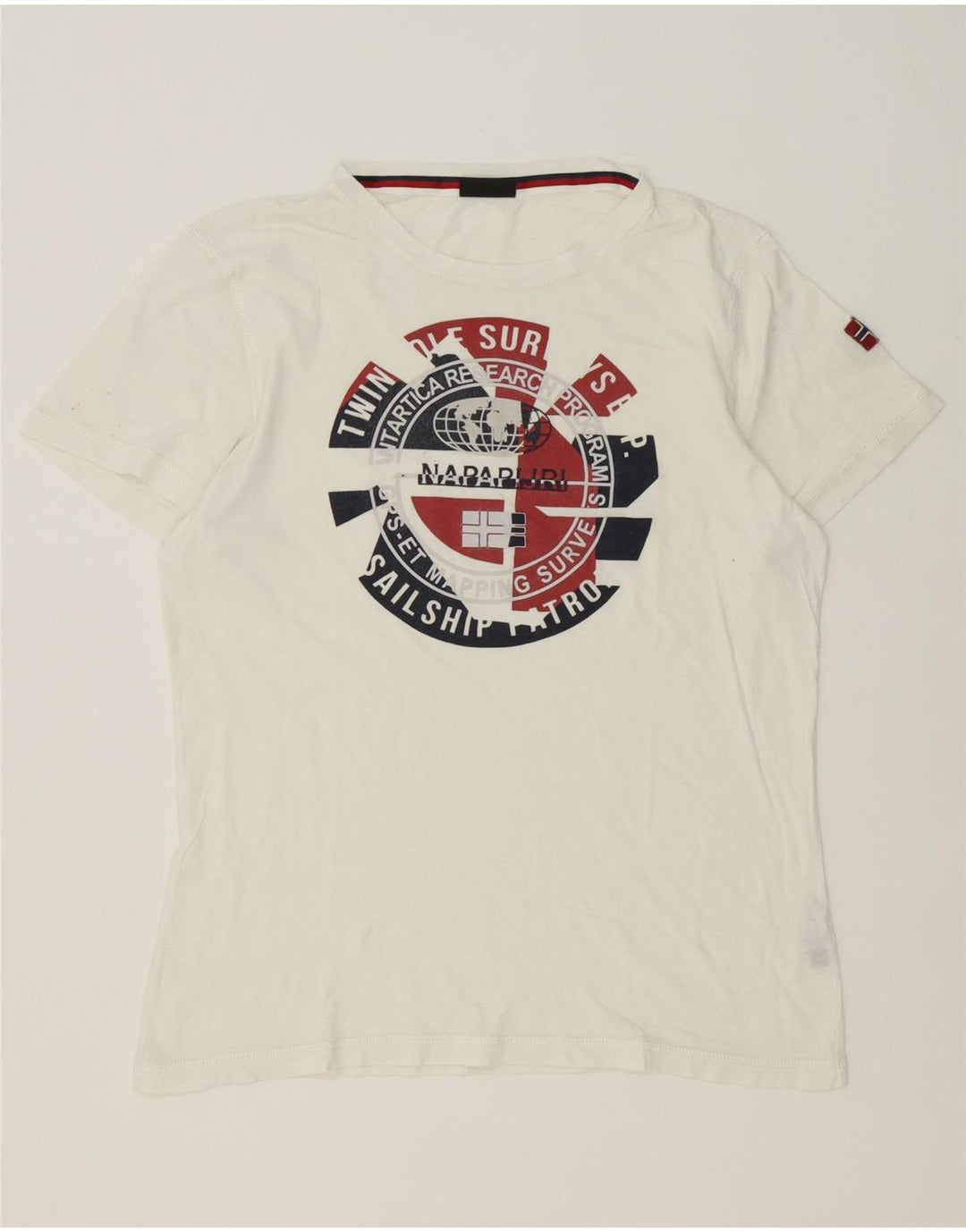 T-shirt grafica da uomo Napapijri Top in cotone bianco medio