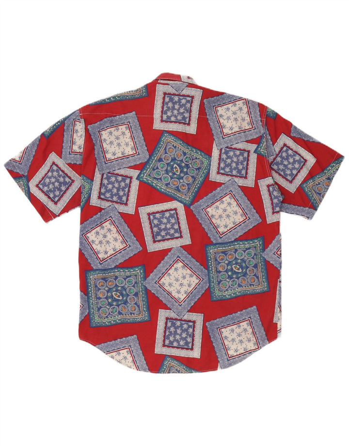 Camicia a maniche corte da uomo Kantaros piccola rossa geometrica