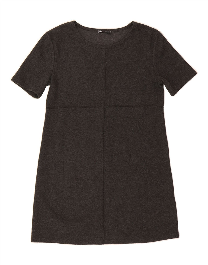 ZARA Womens Shift Dress UK 14 Large Grey Vintage Zara and Second-Hand Zara from Messina Hembry 