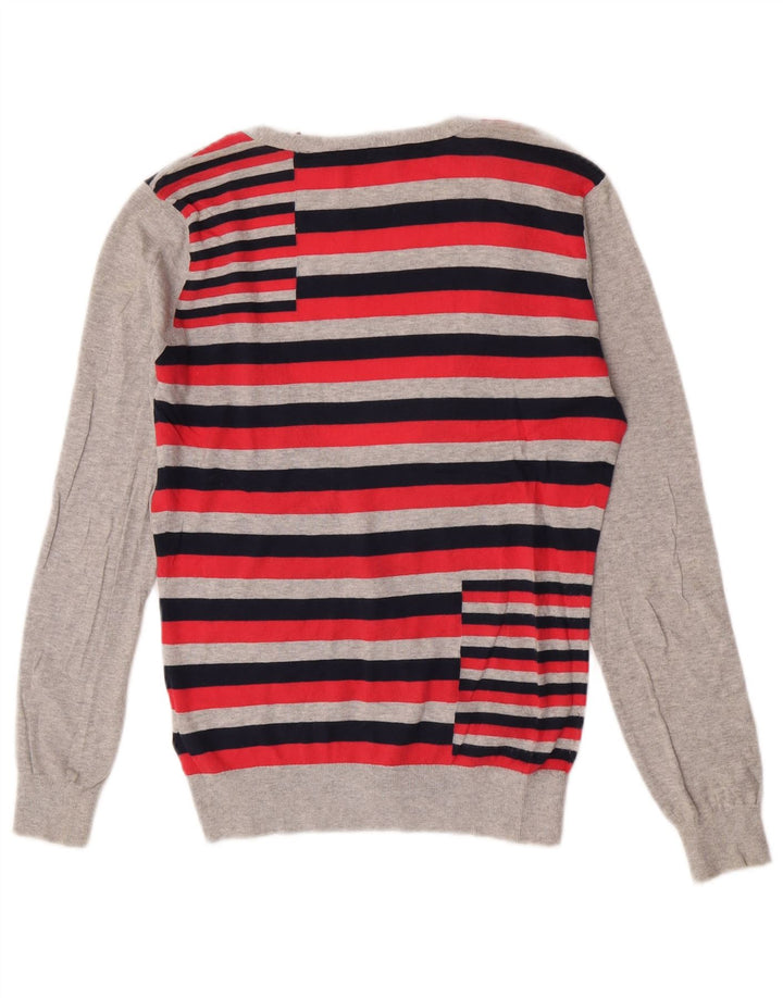 Maglione cardigan da donna Ted Baker taglia 2 piccolo cotone a righe rosse