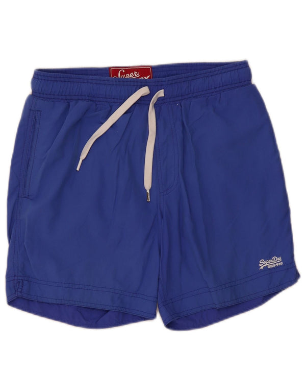 Pantaloncini da bagno da uomo SUPERDRY in nylon blu medio
