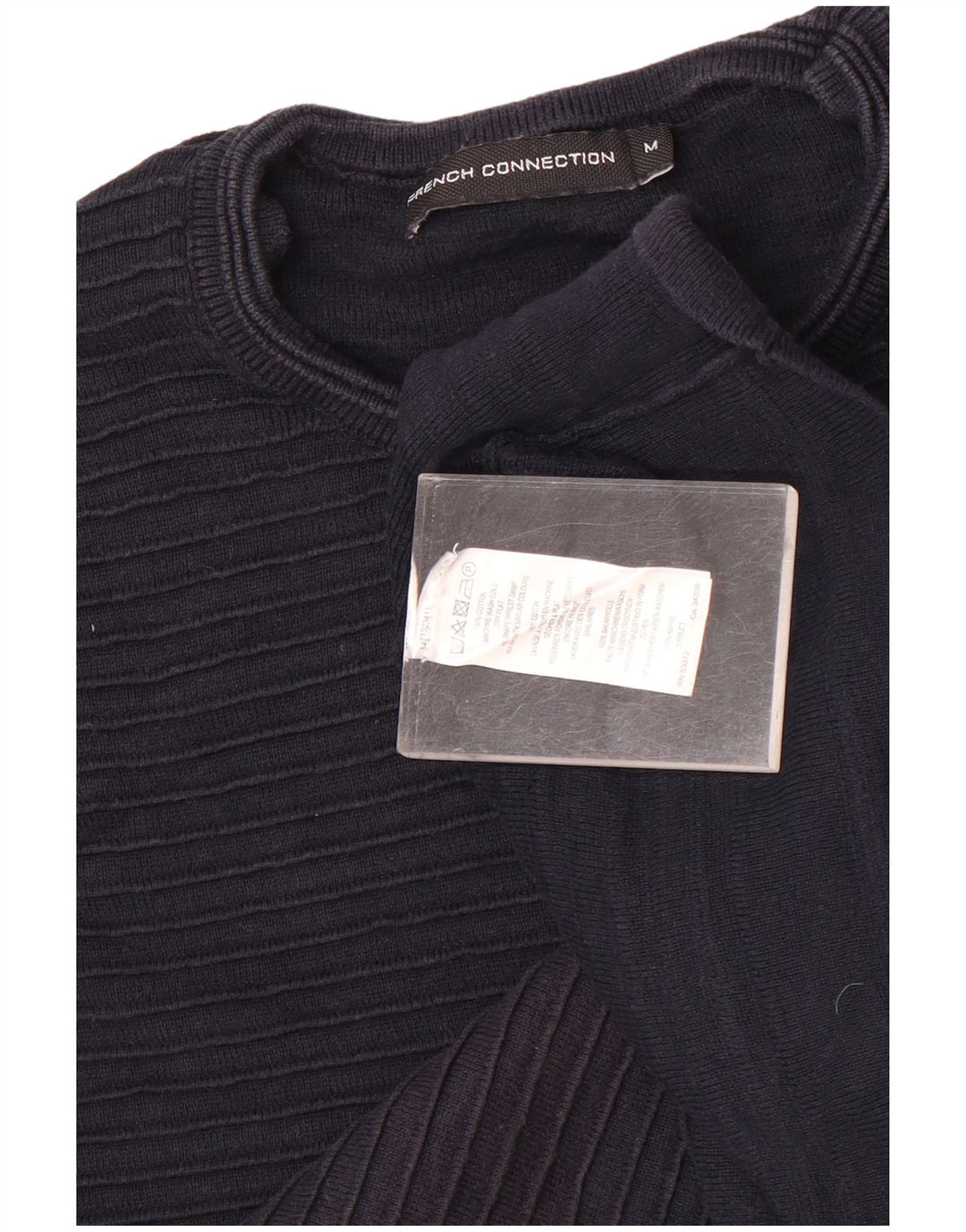 Maglione da uomo girocollo French Connection in cotone medio blu navy
