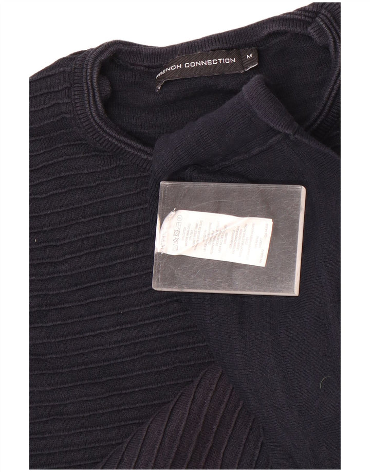 Maglione da uomo girocollo French Connection in cotone medio blu navy