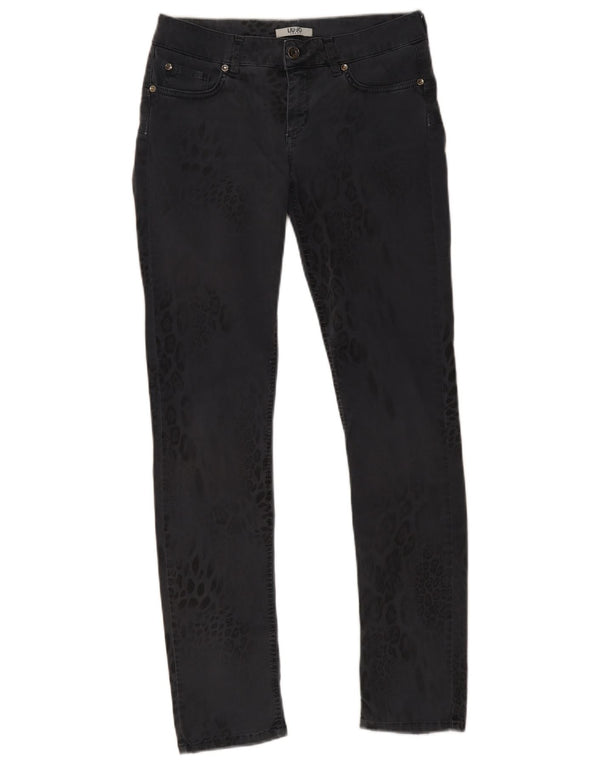 Jeans skinny da donna Liu Jo W30 L31 stampa animalier grigia