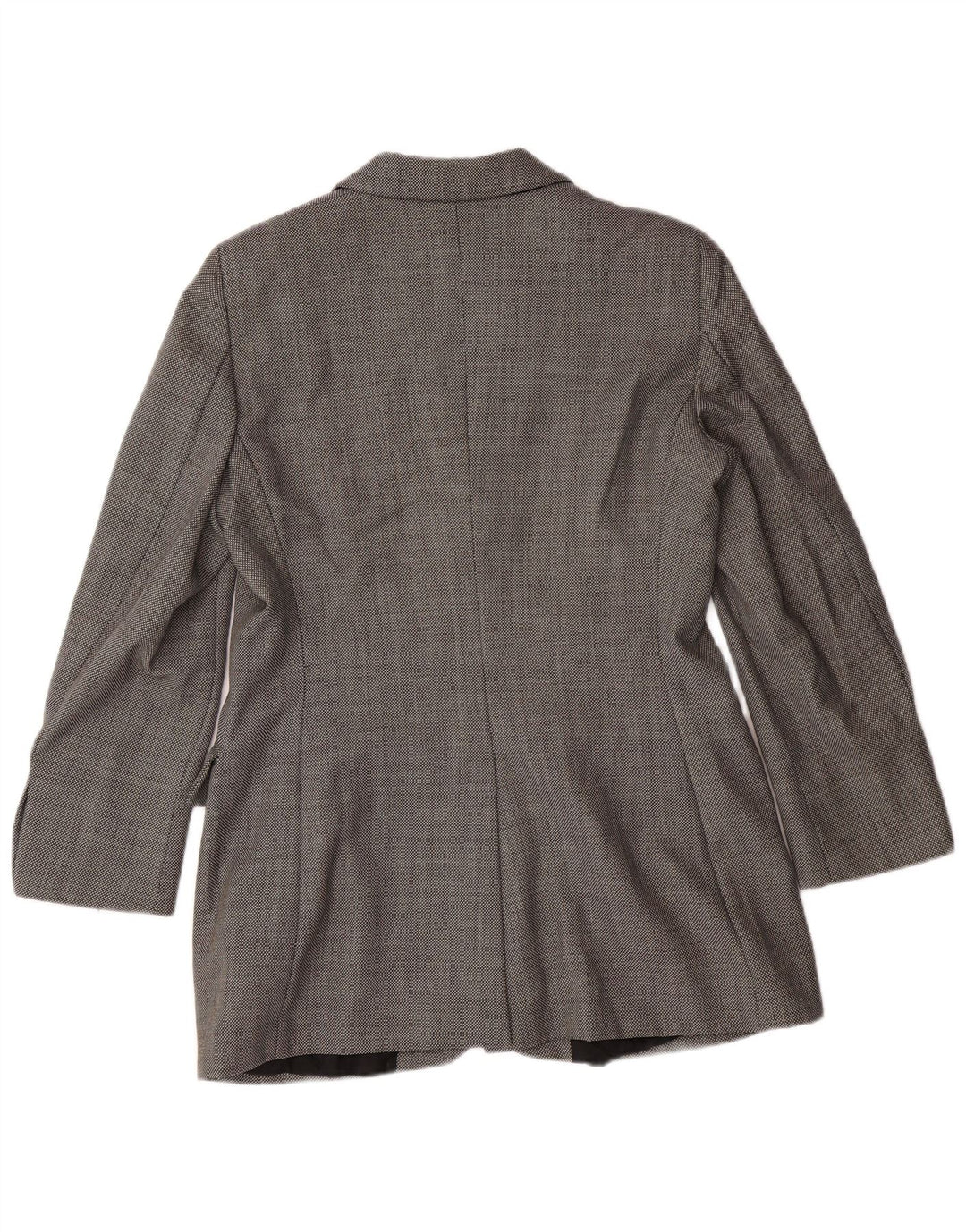 Giacca blazer economica e chic da donna MOSCHINO UK 14 Large Grey Classic