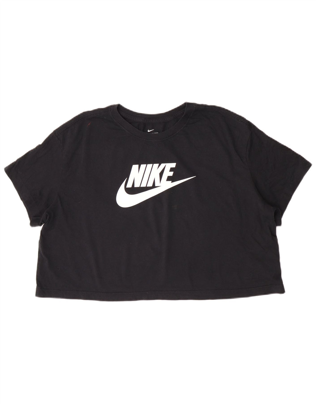 T-shirt grafica oversize corta Nike da donna UK 18 XL cotone nero