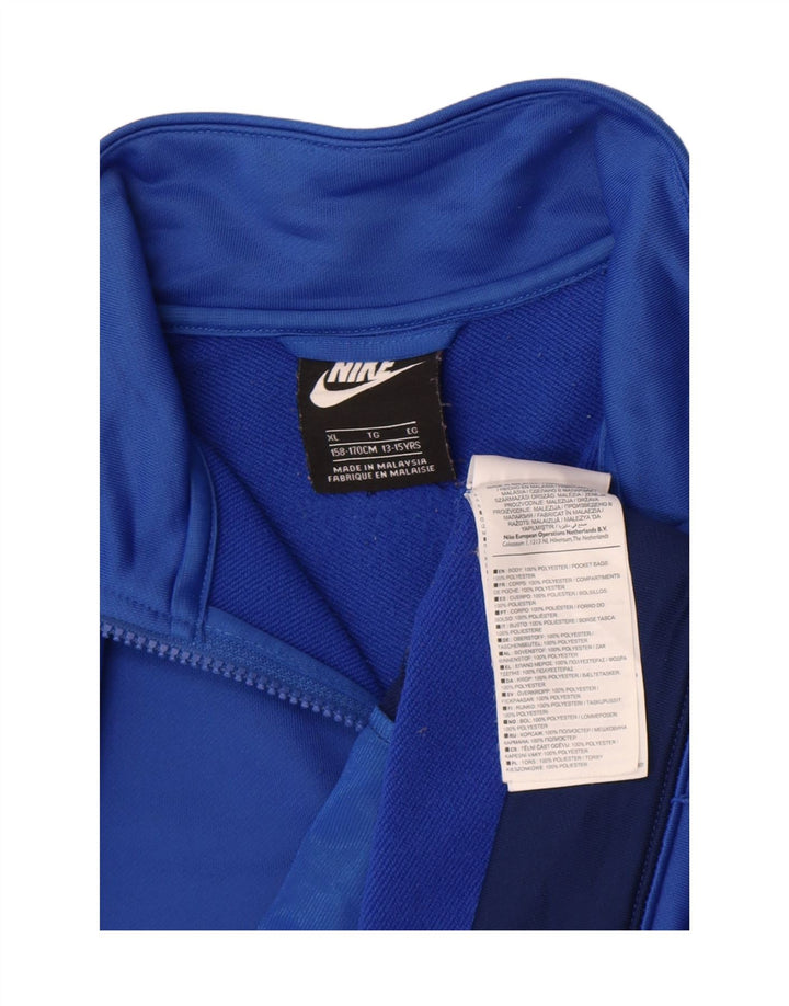 Giacca superiore della tuta da ragazzo Nike 13-14 anni XL Blu Colourblock Poliestere