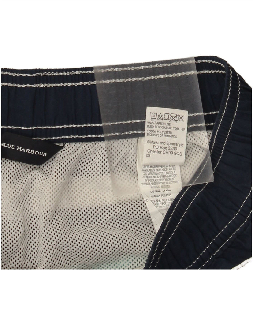 Pantaloncini da bagno Marks & Spencer da uomo Blue Harbour medio blu navy