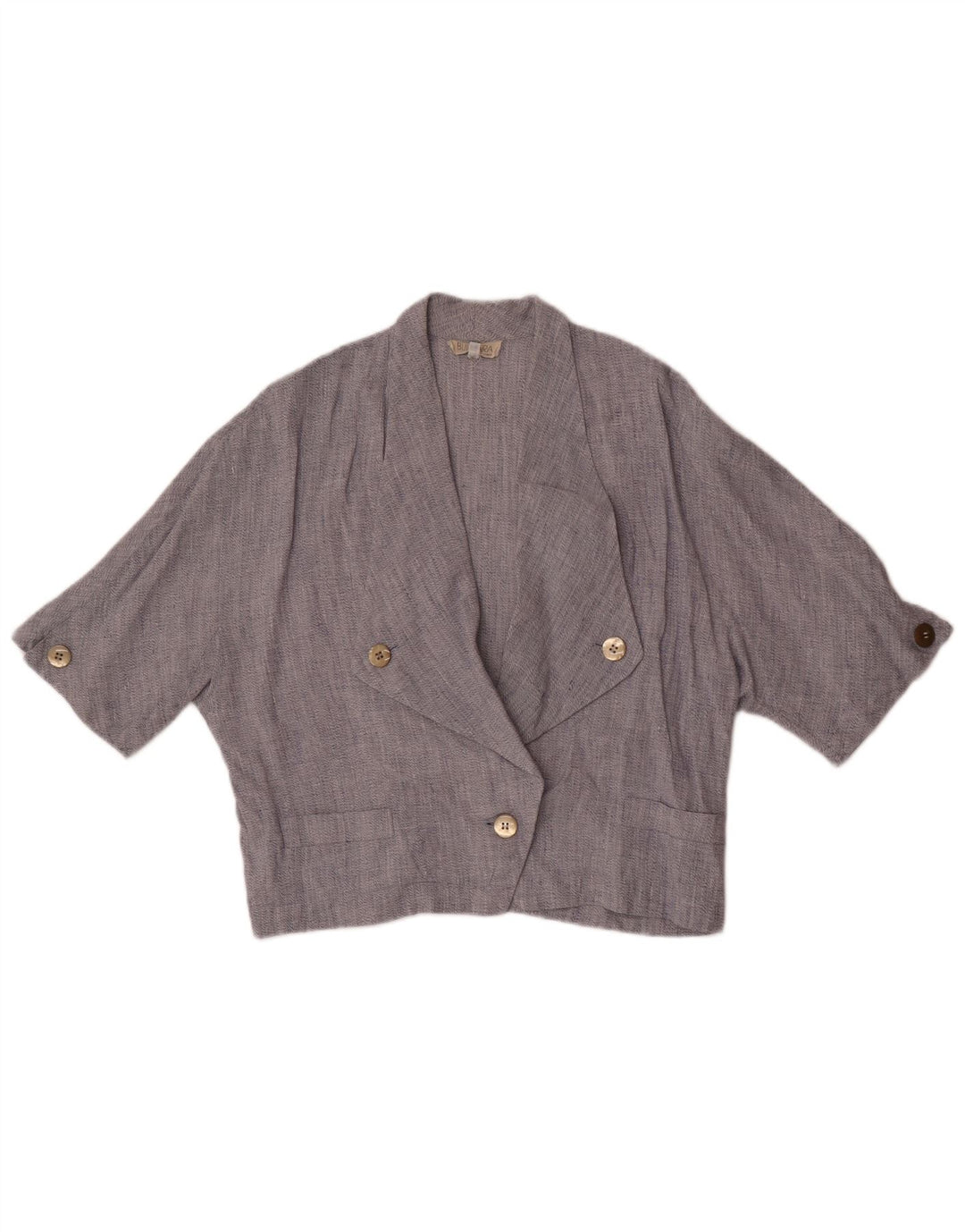 Giacca blazer oversize da donna vintage a 1 bottone IT 44 blu navy medio