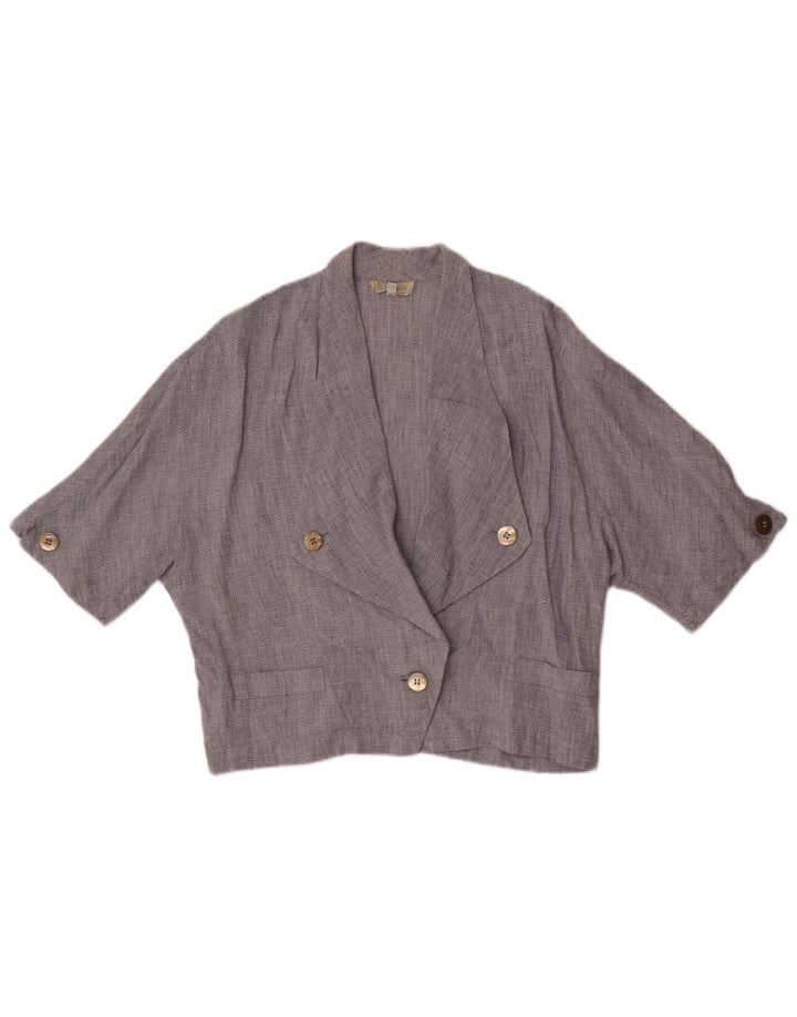 Giacca blazer oversize da donna vintage a 1 bottone IT 44 blu navy medio