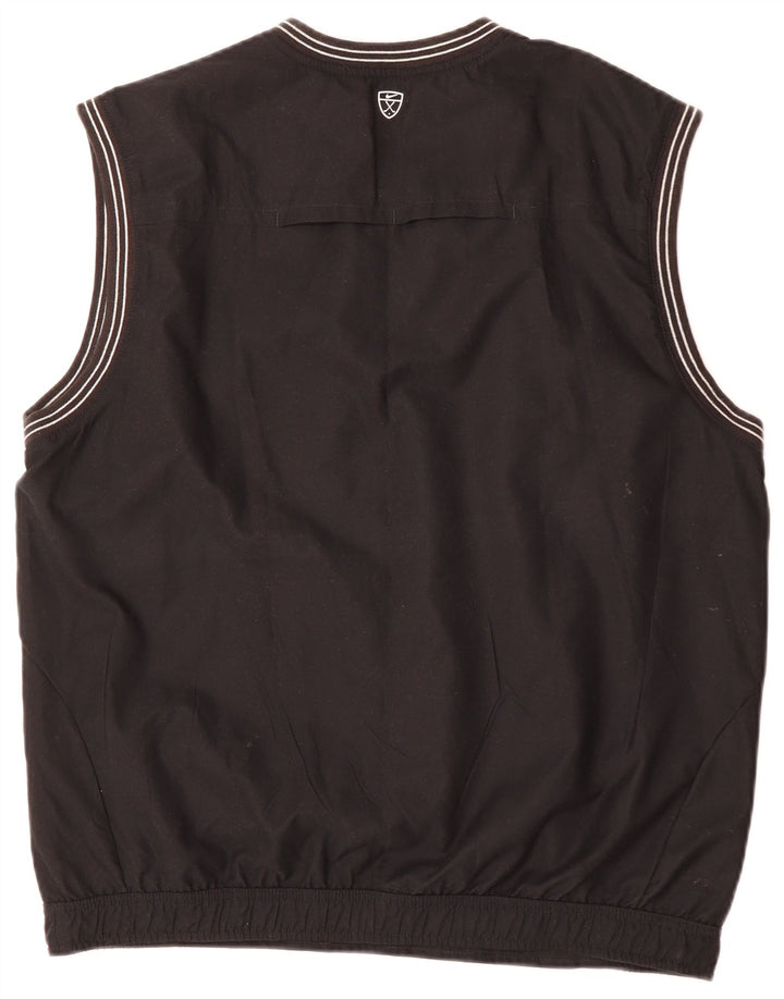 Maglia da tuta pullover senza maniche da uomo Nike UK 42/44 Large Nero Poliestere