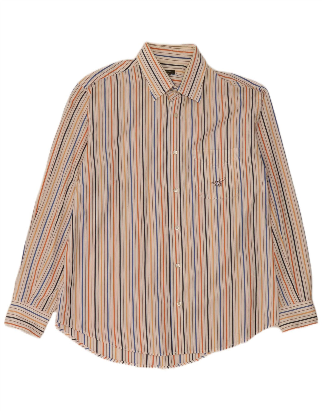 Camicia da uomo Henry Cottons taglia 43 grande cotone a righe multicolori