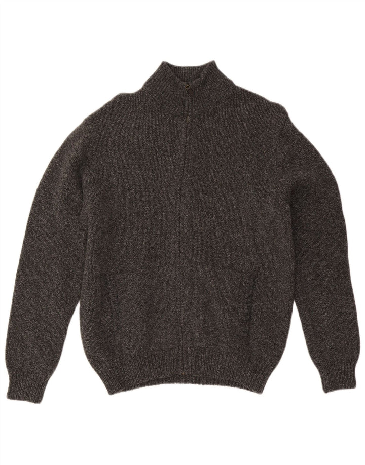 Maglione cardigan da uomo L.L.Bean Lana d'agnello screziata grigio medio