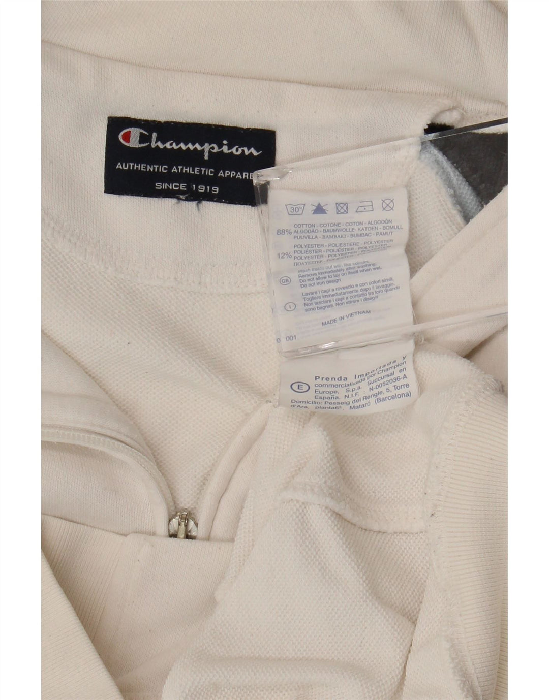 Giacca da tuta da donna Champion UK 16 Large Off White Colourblock