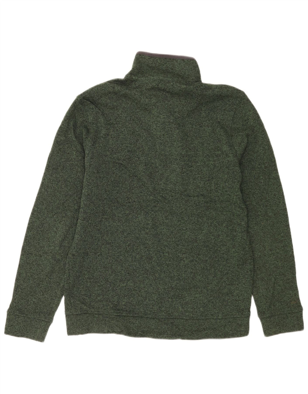 Felpa da uomo con collo abbottonato Eddie Bauer, verde medio screziato