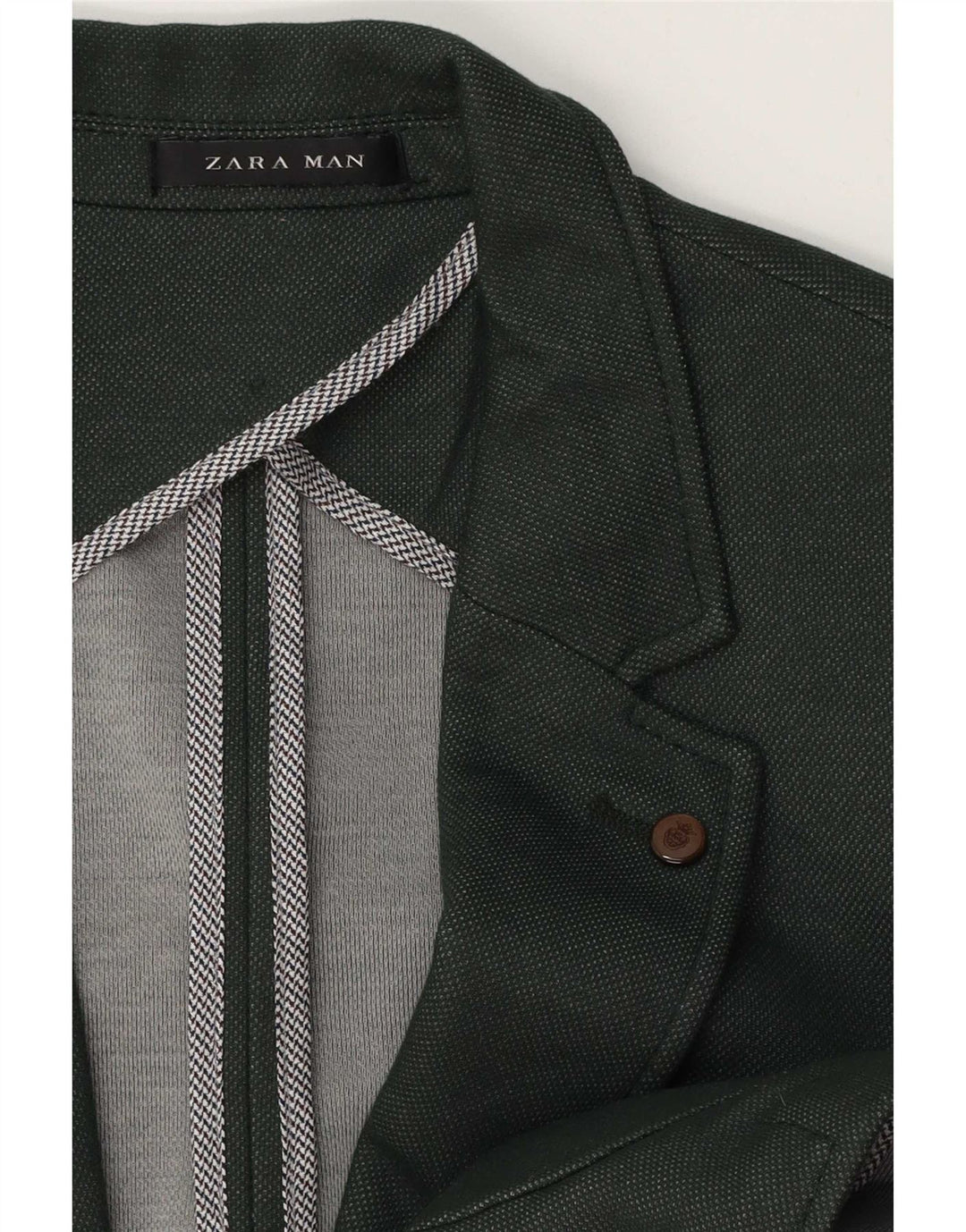 Giacca blazer a 2 bottoni da uomo Zara UK 38 verde medio