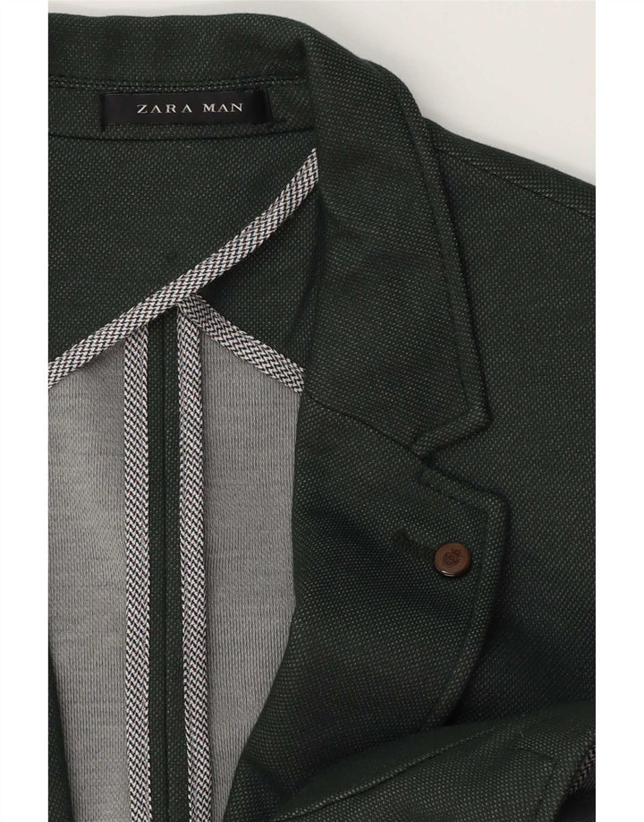 Giacca blazer a 2 bottoni da uomo Zara UK 38 verde medio