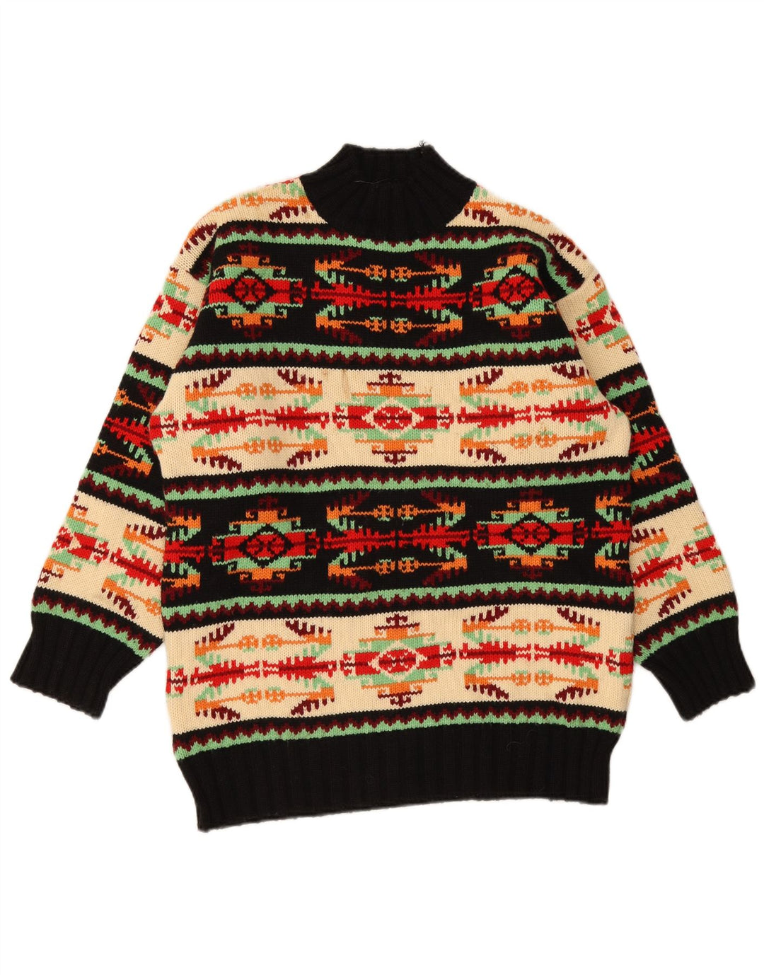 Maglione maglione a collo alto da donna Kookai UK 16 grande multicolore