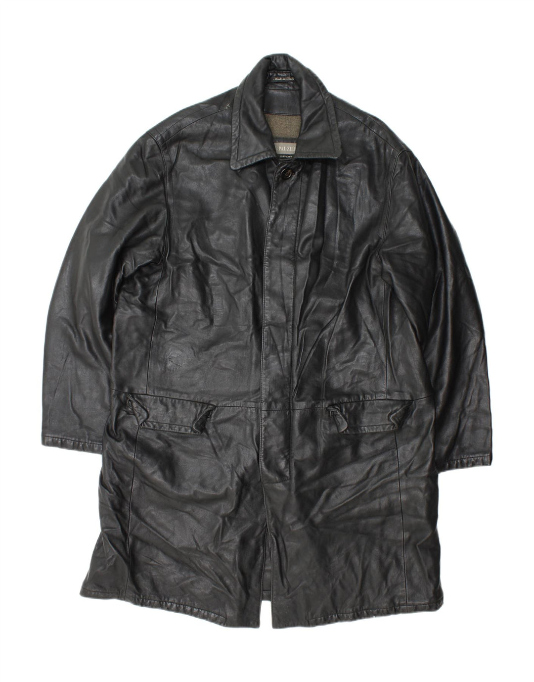 Pal Zileri Cappotto in Pelle da Uomo IT 52 XL Pelle Nera