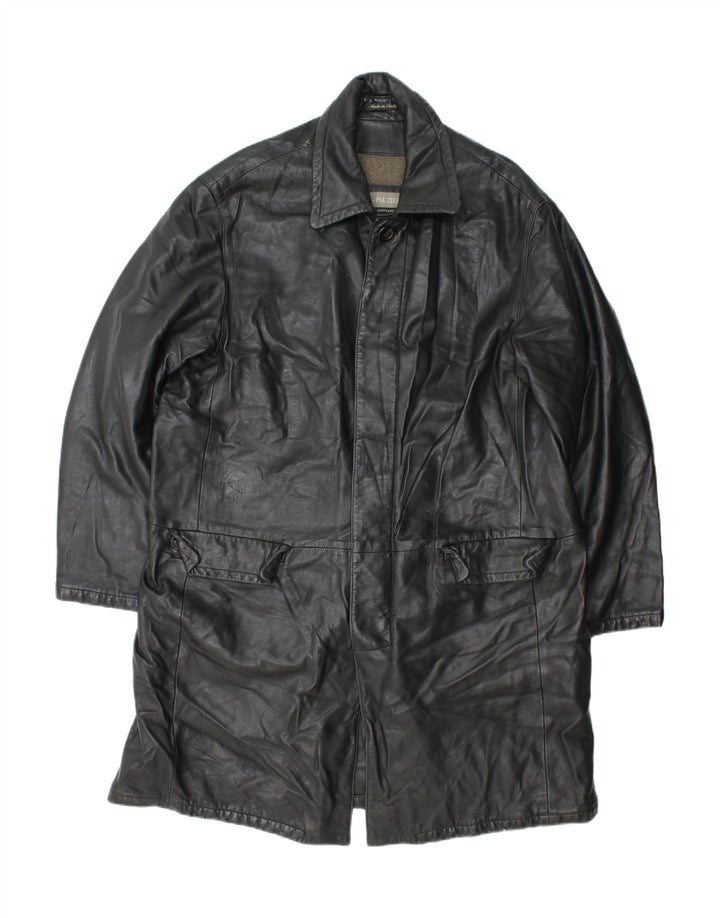 Pal Zileri Cappotto in Pelle da Uomo IT 52 XL Pelle Nera