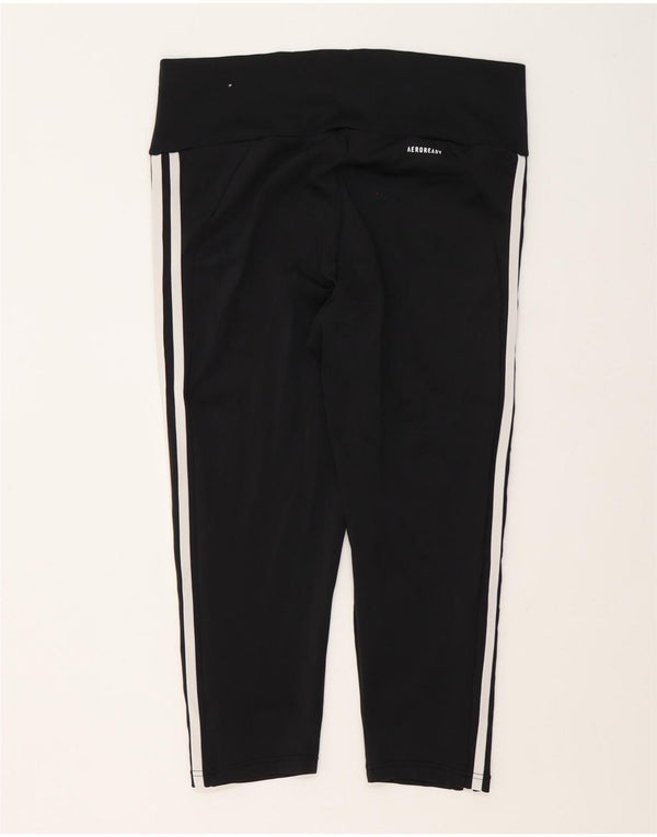 Leggings Adidas Aeroready Capri da donna UK 16/18 Large Nero Poliestere
