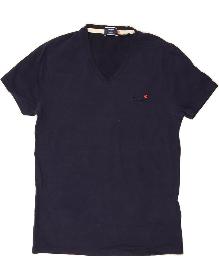 SUPERDRY Mens T-Shirt Top Medium Navy Blue Cotton Vintage Superdry and Second-Hand Superdry from Messina Hembry 