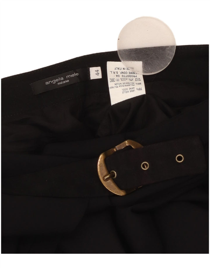 ANGELA MELE Gonna a portafoglio da donna IT 44 Media W30 Lana nera