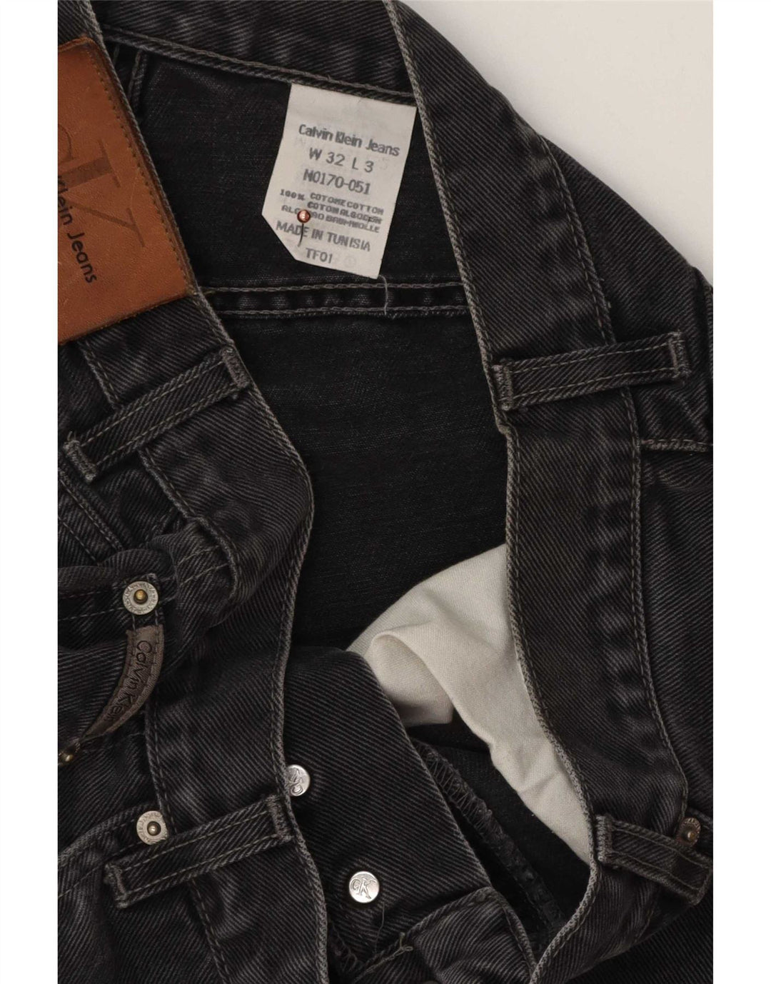 Jeans affusolati da uomo Calvin Klein W32 L31 cotone nero