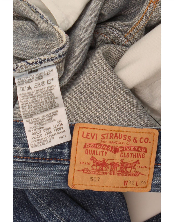 Levi's Uomo 507 Jeans Bootcut W32 L31 Cotone Blu
