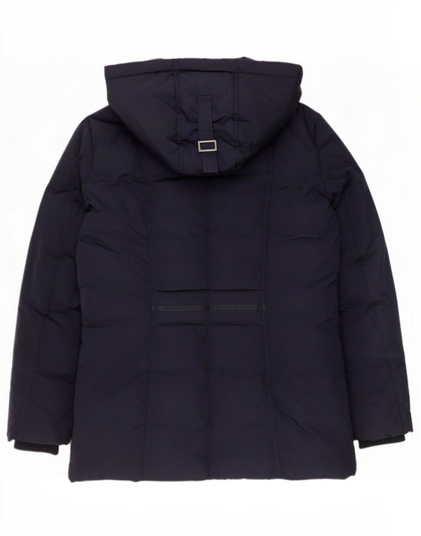 Giacca imbottita con cappuccio da donna Monsoon UK 14 poliestere medio blu navy