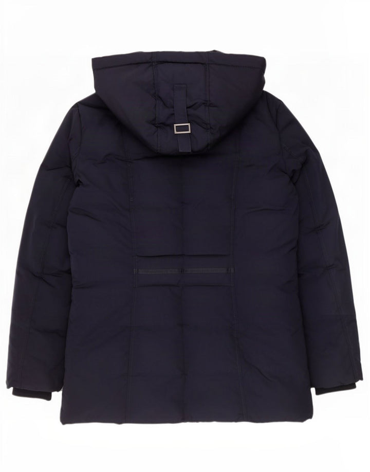 Giacca imbottita con cappuccio da donna Monsoon UK 14 poliestere medio blu navy