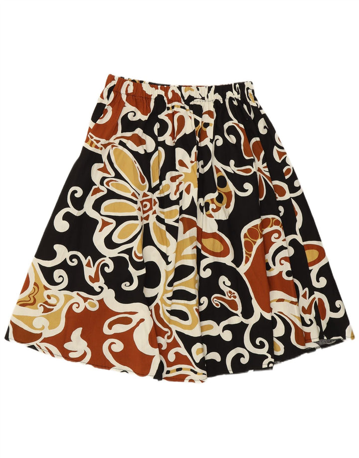 Gonna a trapezio da donna VINTAGE W28 media floreale multicolore