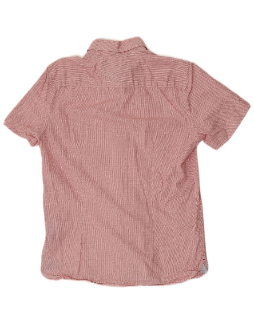 Camicia slim fit a maniche corte da uomo Tommy Hilfiger in cotone maculato rosso medio