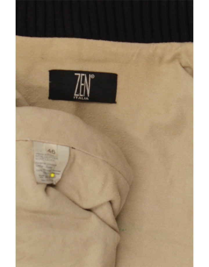 Giacca in Pelle Donna ZEN IT 46 Large Nera in Pelle