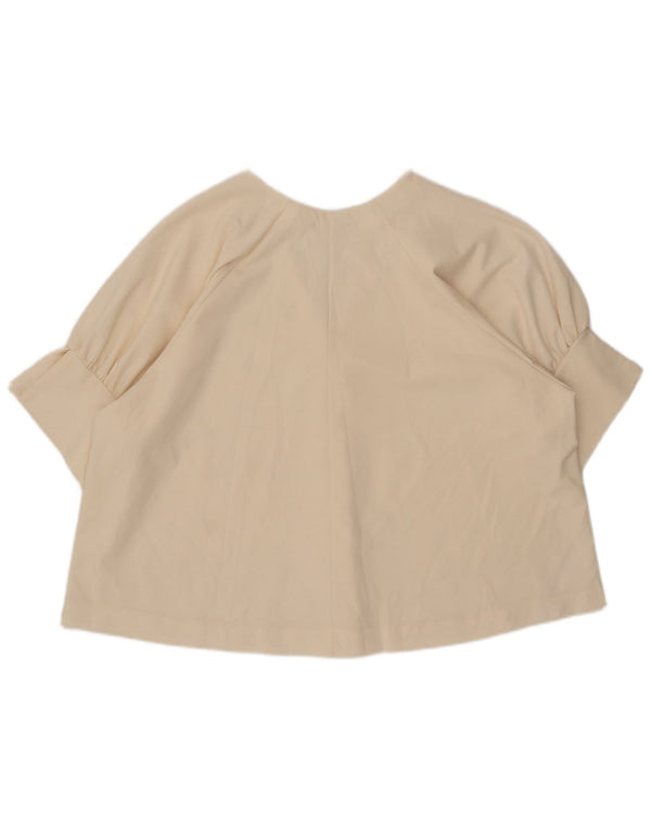 Camicetta oversize da donna Zara con maniche a 3/4, taglia UK 16, grande, beige
