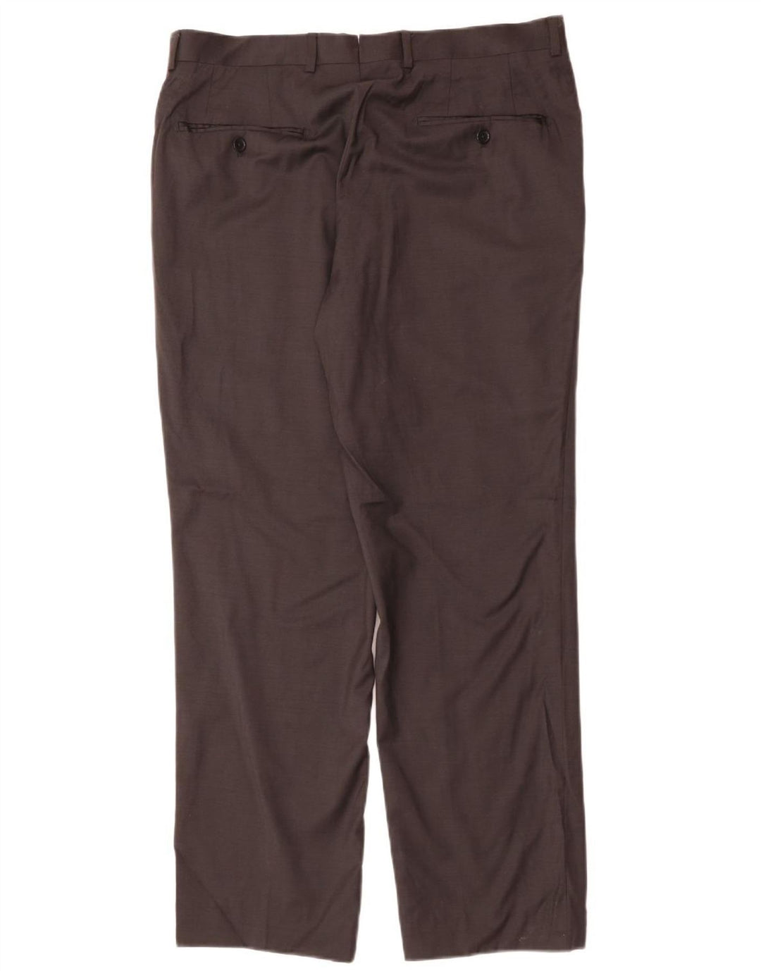 MASSIMO DUTTI Pantaloni da abito dritti da uomo EU 42 Large W32 L32 Lana nera