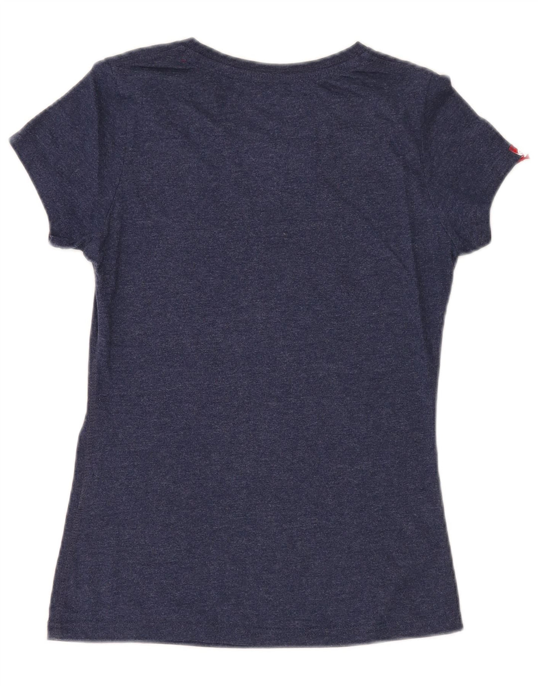 T-shirt grafica da donna SUPERDRY Top UK 10 piccola in cotone blu navy