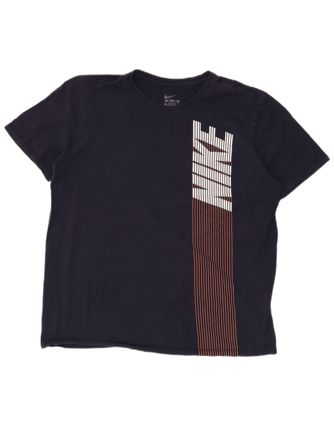T-shirt grafica da uomo NIKE Top XL in cotone blu navy