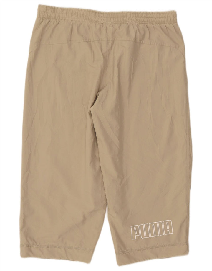 Pantaloni da tuta Capri con grafica PUMA da uomo in poliestere beige medio