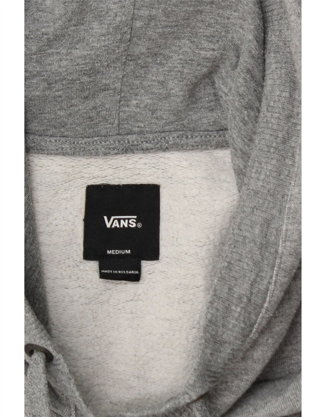 VANS Mens Graphic Hoodie Jumper Medium Grey Cotton