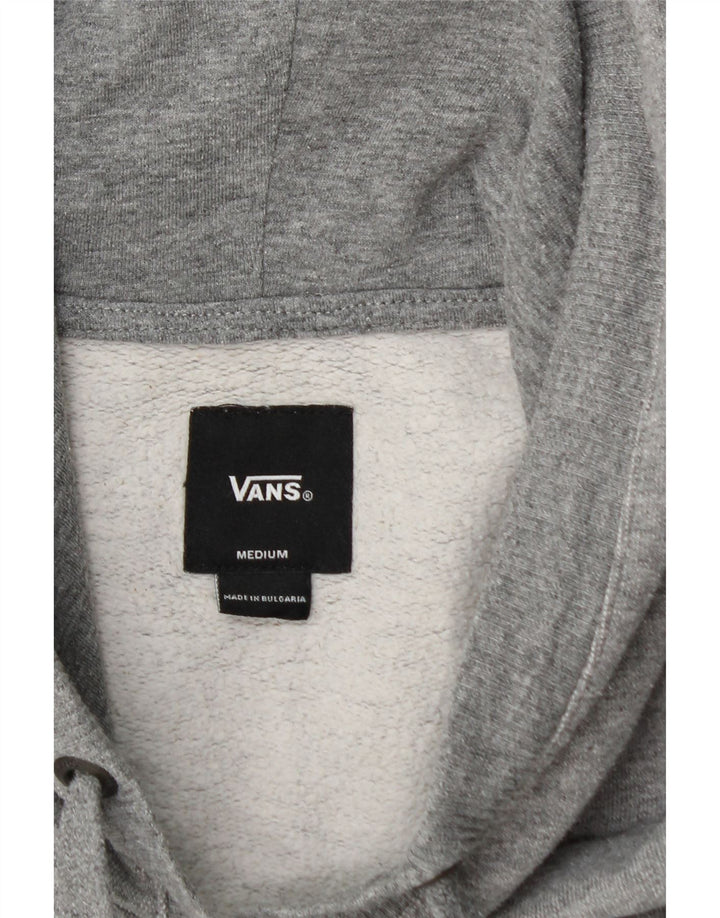 VANS Mens Graphic Hoodie Jumper Medium Grey Cotton