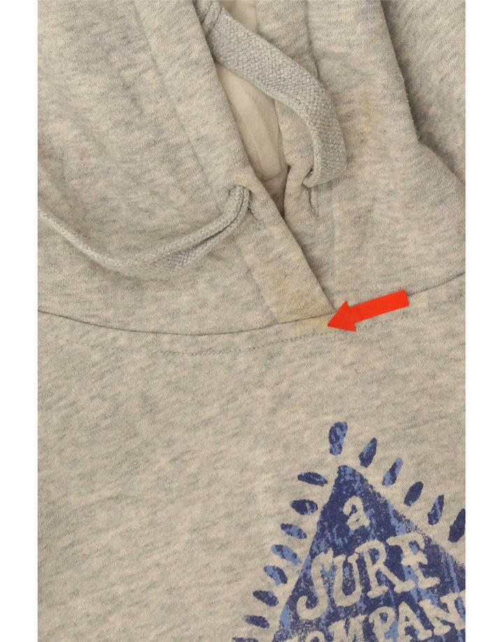 Maglione con cappuccio grafico da donna Roxy UK 12 Cotone screziato grigio medio