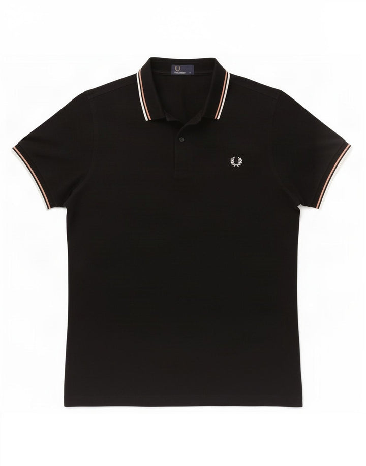 Polo da uomo Fred Perry in cotone blu navy medio
