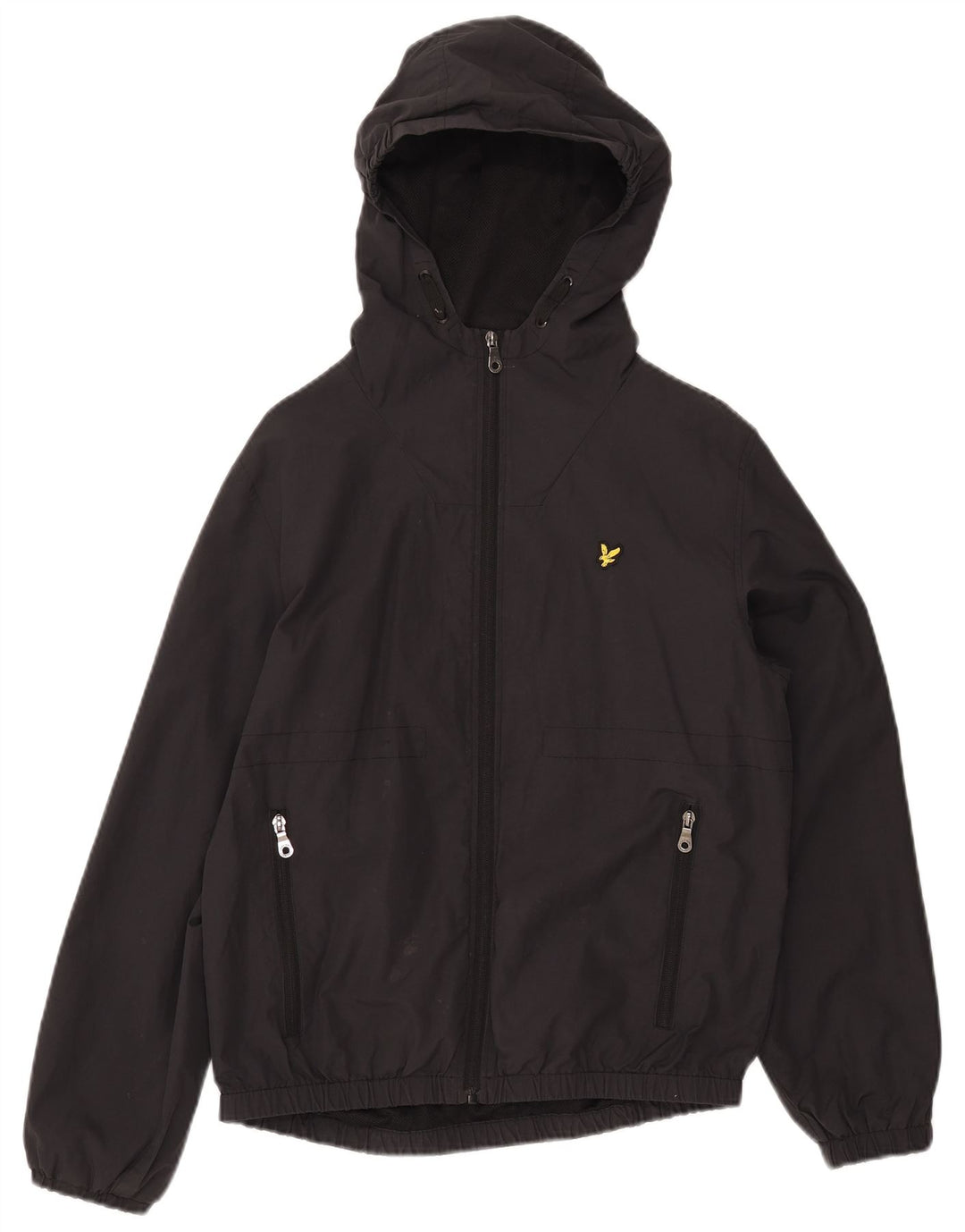 Giubbotto bomber con cappuccio da ragazzo LYLE & SCOTT 14-15 anni in cotone nero