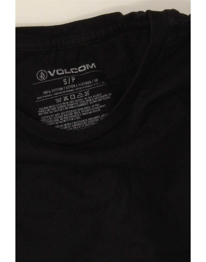 Volcom Maglietta grafica da uomo a maniche lunghe piccola in cotone nero