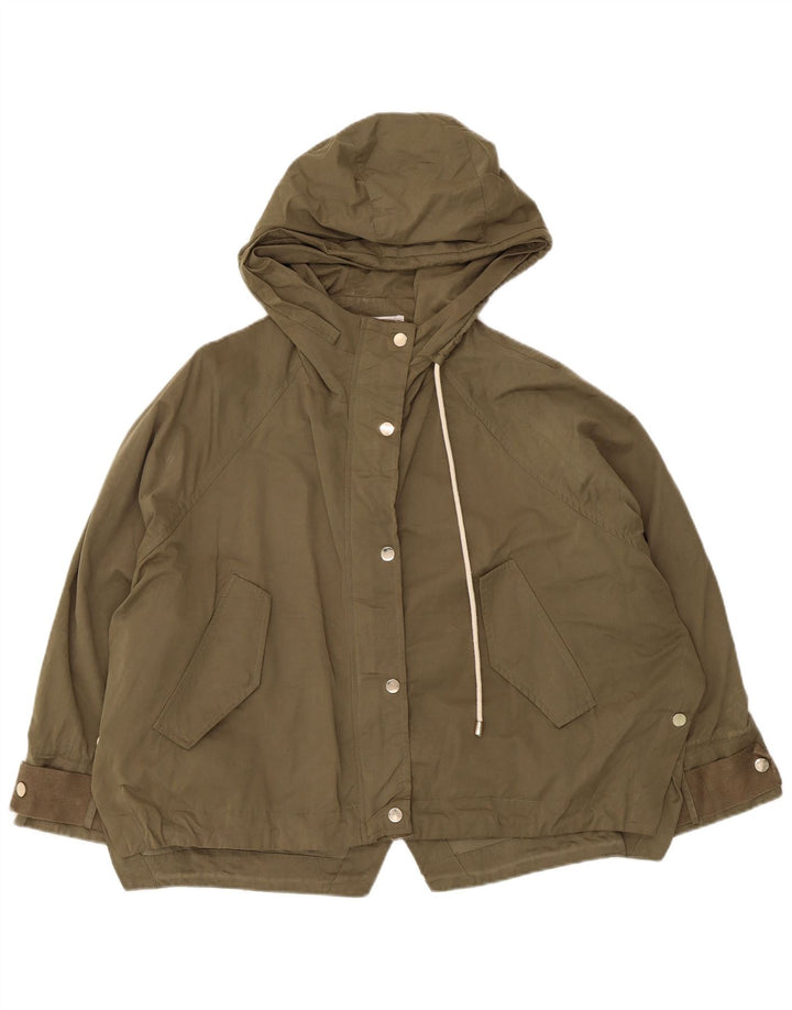 Parka oversize con cappuccio da donna Zara UK 14 medio cachi